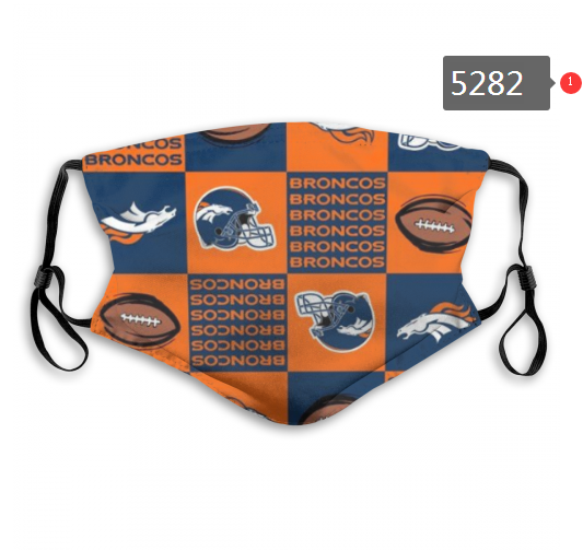 2020 NFL Denver Broncos #9 Dust mask with filter->nfl dust mask->Sports Accessory